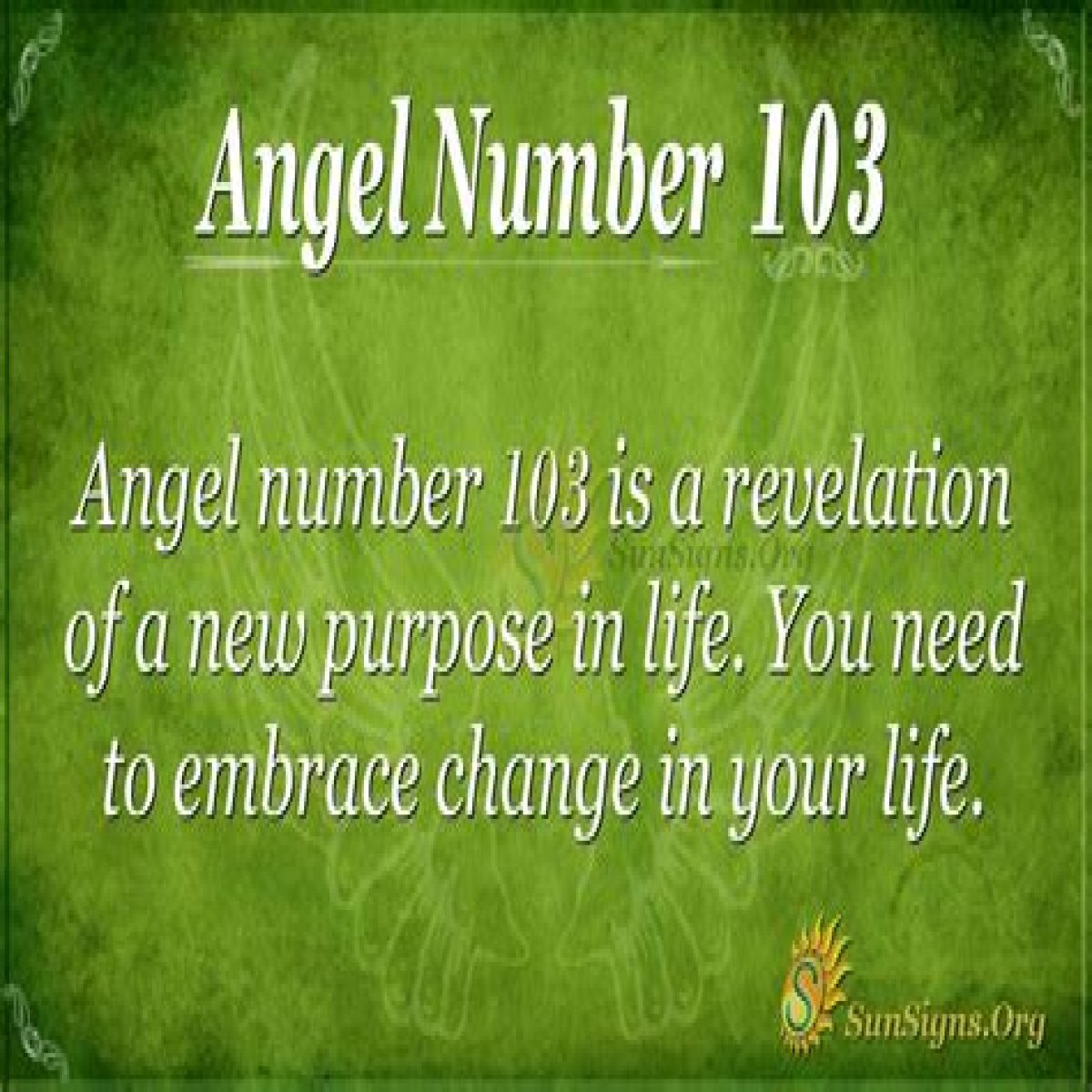 
ANGEL NUMBER 103
