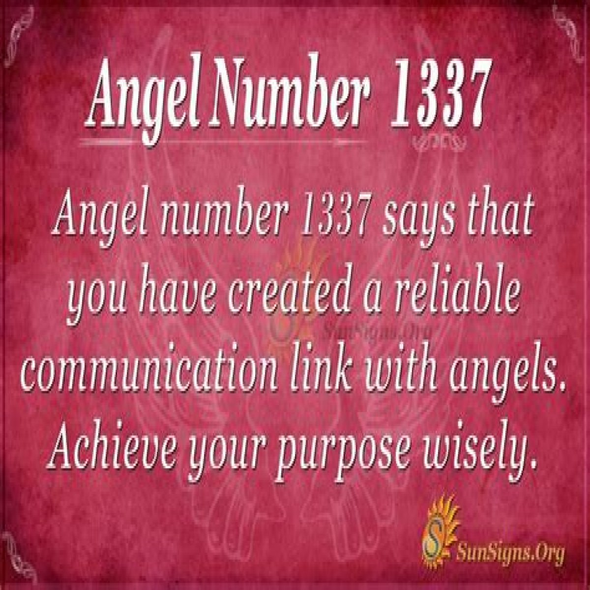 
ANGEL NUMBER 1337
