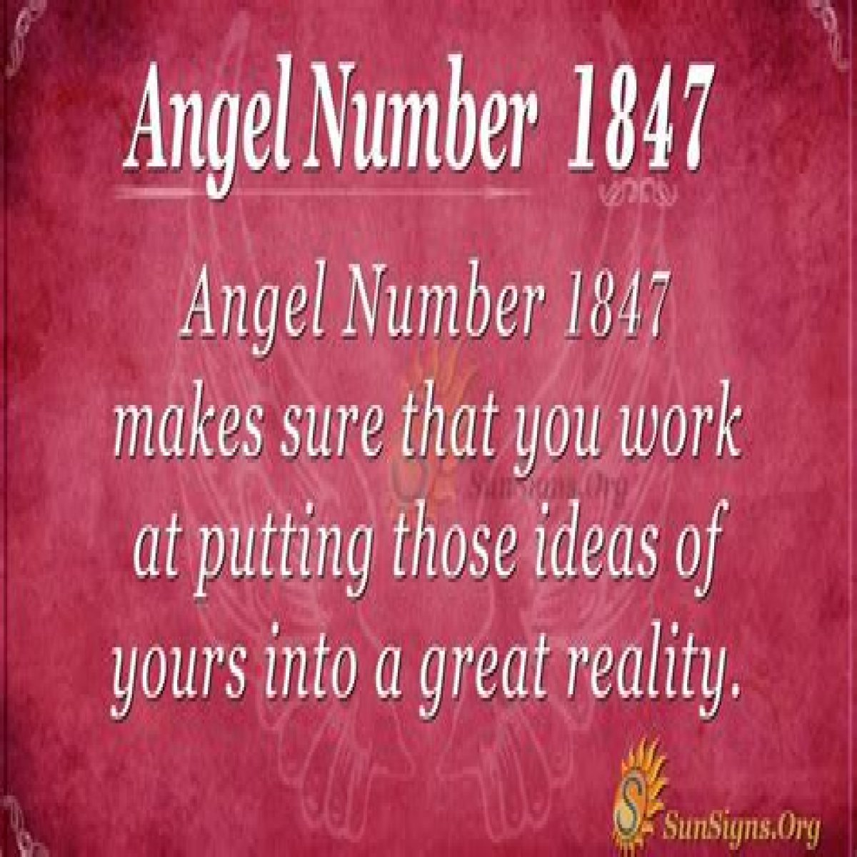 
ANGEL NUMBER 1847
