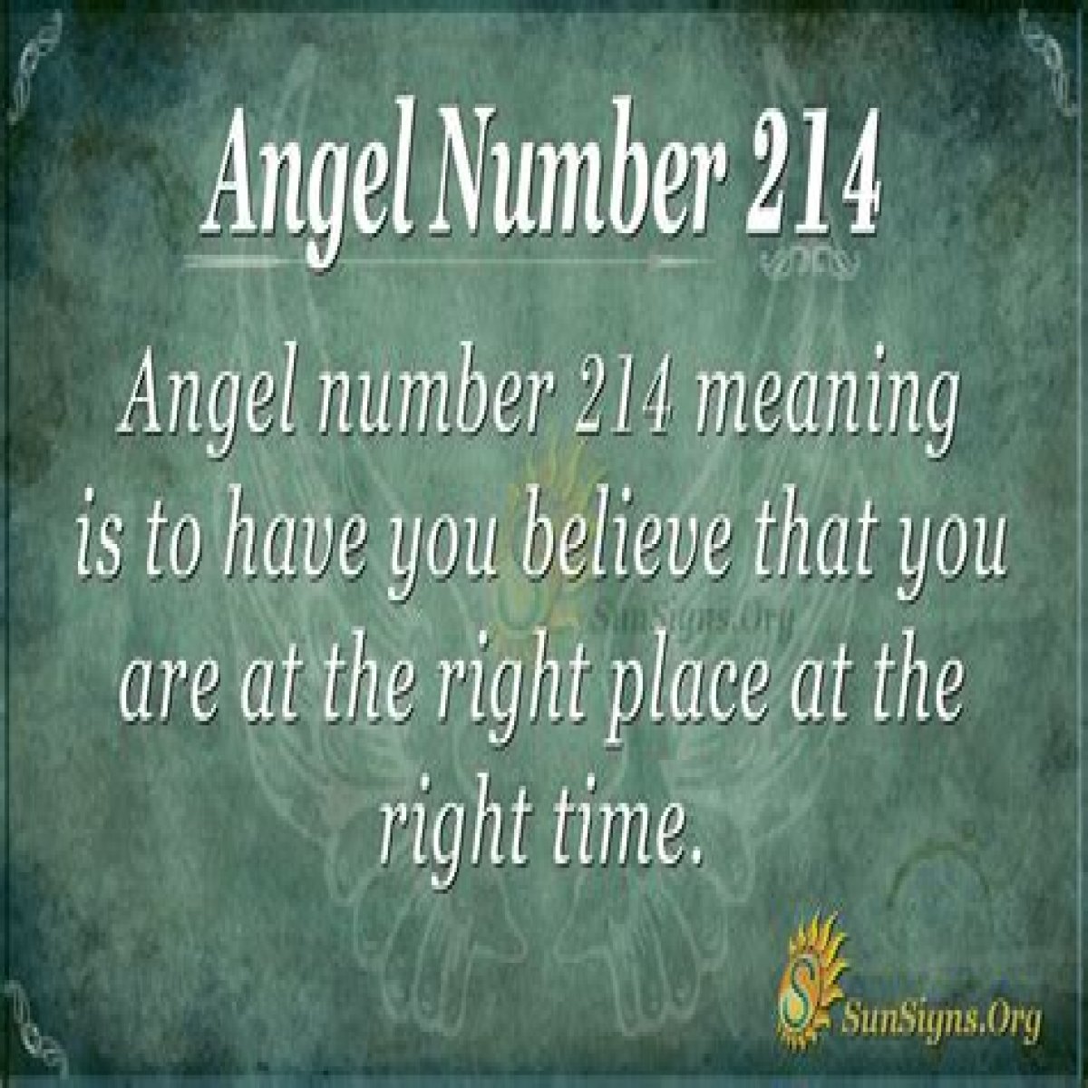 
ANGEL NUMBER 214
