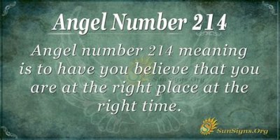 
ANGEL NUMBER 214

