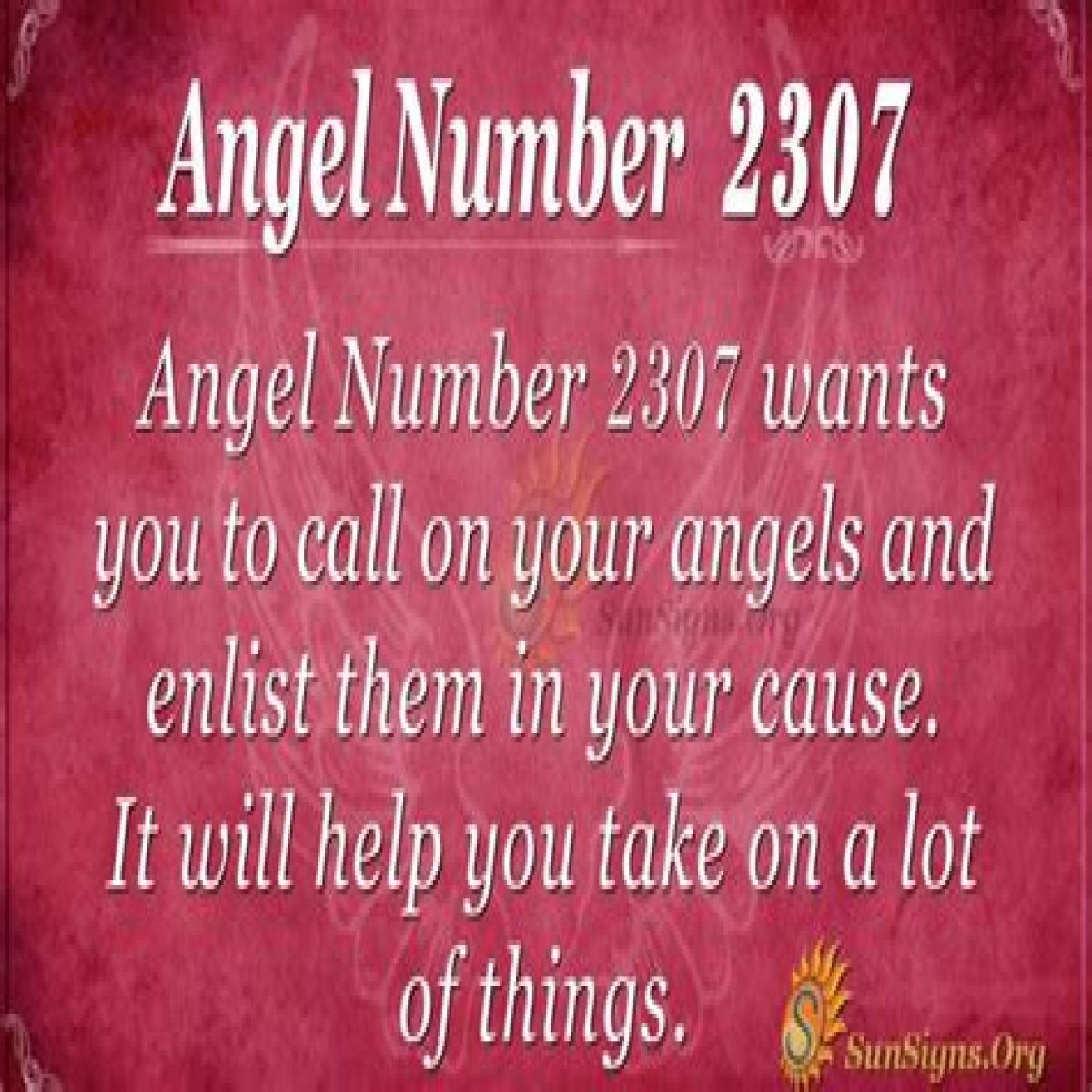 
ANGEL NUMBER 2307
