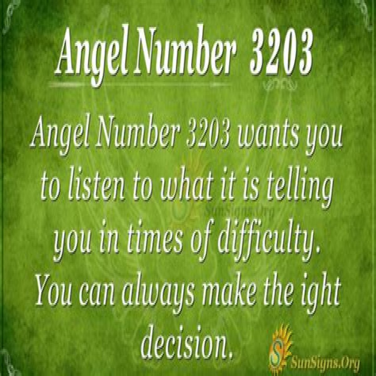 
ANGEL NUMBER 3203
