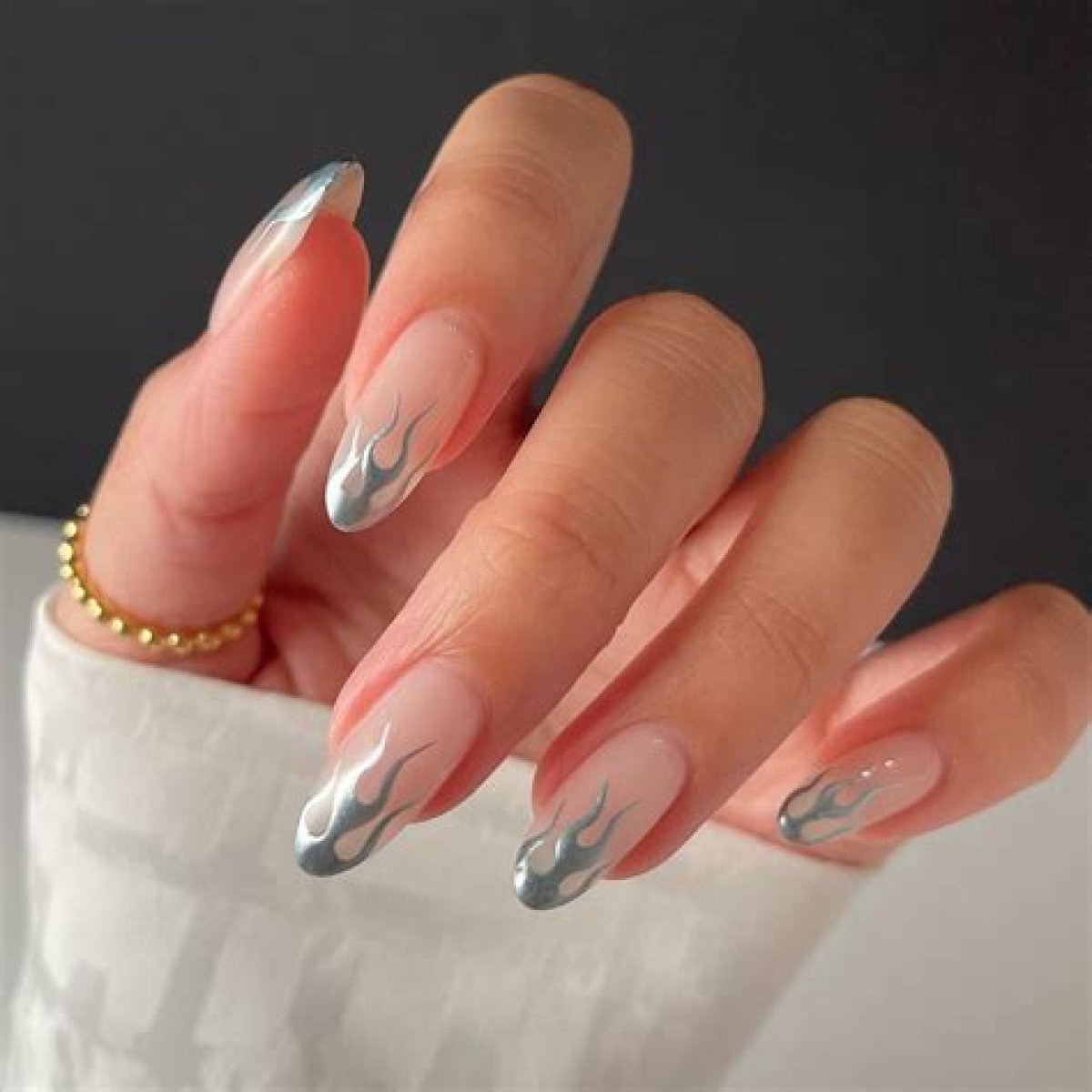 Chrome French Tips Are Having A Major Moment Right Now