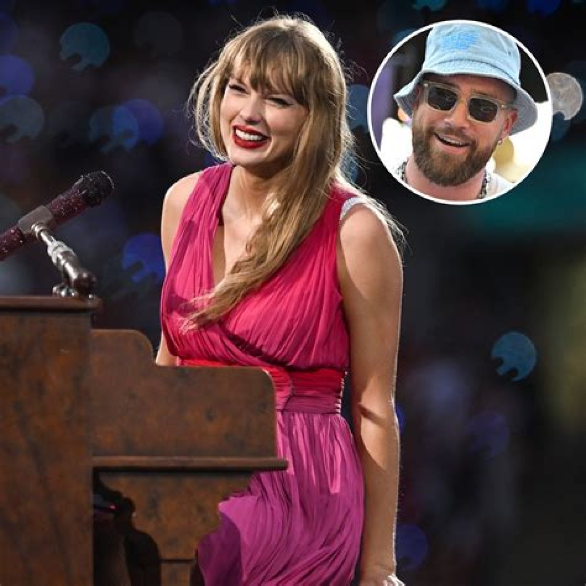 Taylor Swift Smiles Wide as She Spots Travis Kelce in the Crowd at Dublin Concert: Watch