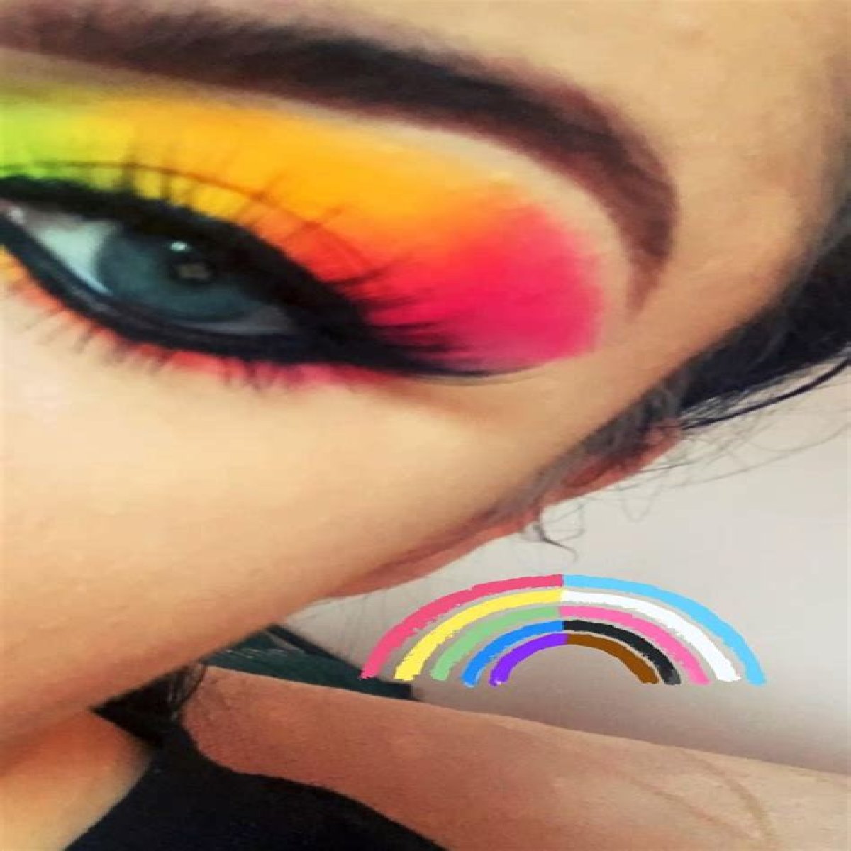 Under-Eye Rainbow Eye Make-Up Is The Hottest Trend RN