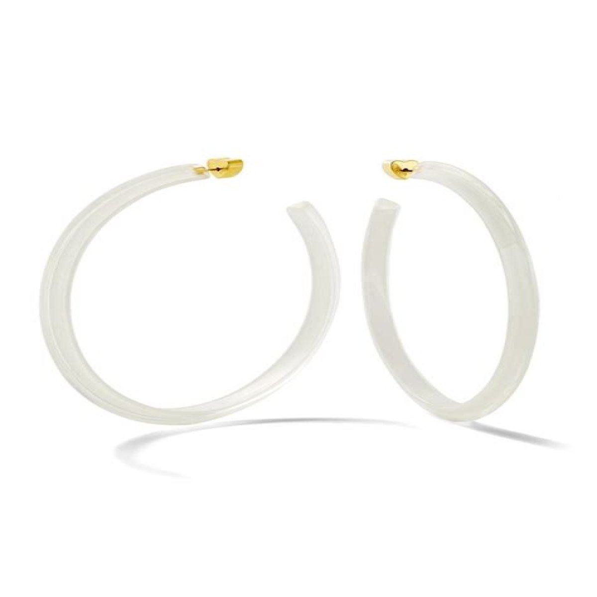 White Hoop Earrings a la Tracee Ellis Ross’ Alison Lou Pair